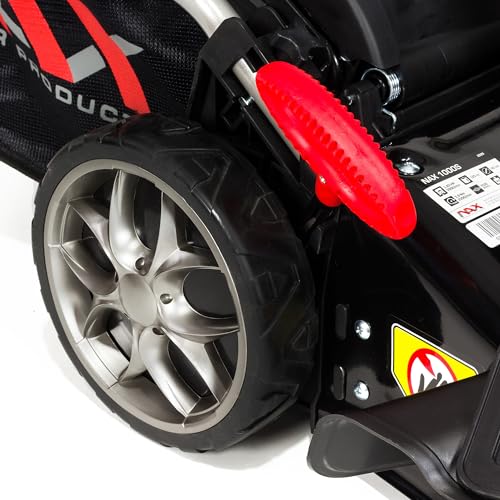 Benzin-Rasenmäher NAX 1000S mit Briggs & Stratton 450E Motor, 42cm Schnittbreite, 45l Fangkorb, Antrieb, Reinigungssystem
