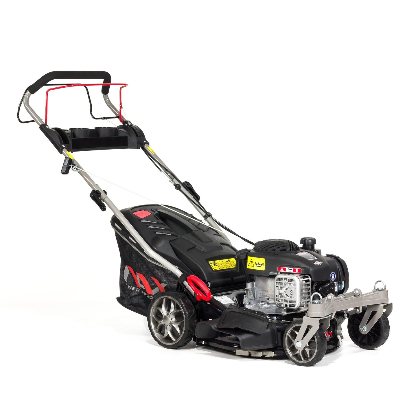 Benzin-Rasenmäher NAX 1000S mit Briggs & Stratton 450E Motor, 42cm Schnittbreite, 45l Fangkorb, Antrieb, Reinigungssystem