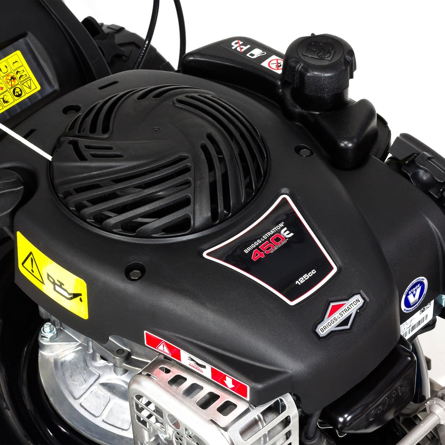Benzin-Rasenmäher NAX 1000S mit Briggs & Stratton 450E Motor, 42cm Schnittbreite, 45l Fangkorb, Antrieb, Reinigungssystem