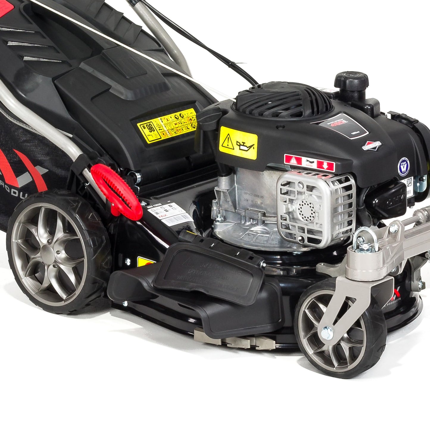 Benzin-Rasenmäher NAX 1000S mit Briggs & Stratton 450E Motor, 42cm Schnittbreite, 45l Fangkorb, Antrieb, Reinigungssystem